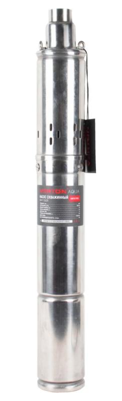 Скважинный винтовой насос Verton AQUA DW70/370S (370 Вт, 230 В//50 Гц, Q max 30 л/мин, H max 70 м, диам. 76 мм, верх. забор, давл. 7.1 бар, глуб. 30 м, 1", мин диам. скважины 100 мм, дл. кабеля 20 м, корпус из нерж. ст., медн. обмотка)