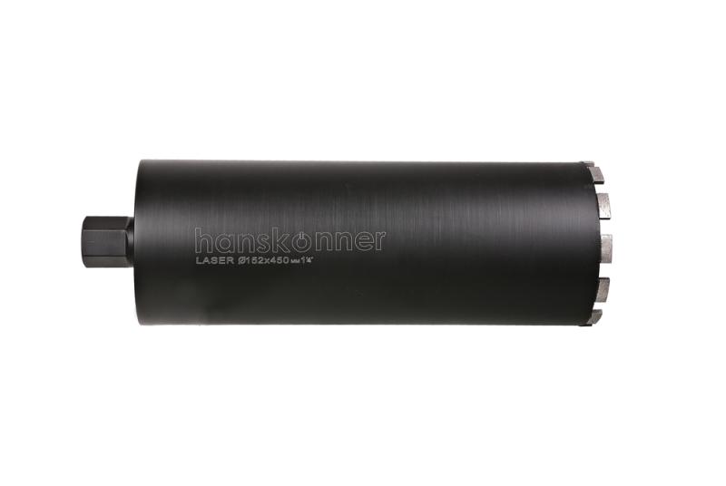 Коронка алмазная LASER по железобетону 152 мм, 1 1/4&amp;ampquot , L=450мм, Hanskonner