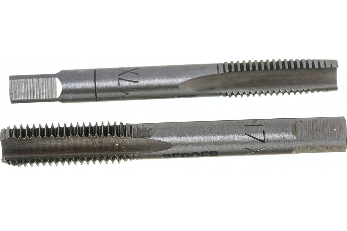 Метчики метрические комплектные 2 шт. М7х1,0 мм BERGER