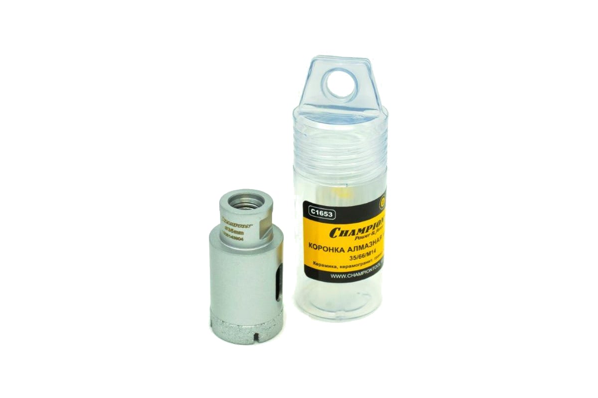 Коронка алмазная CHAMPION 35/66/М14 V-tech (керамика, керамогранит, гранит, мрамор)