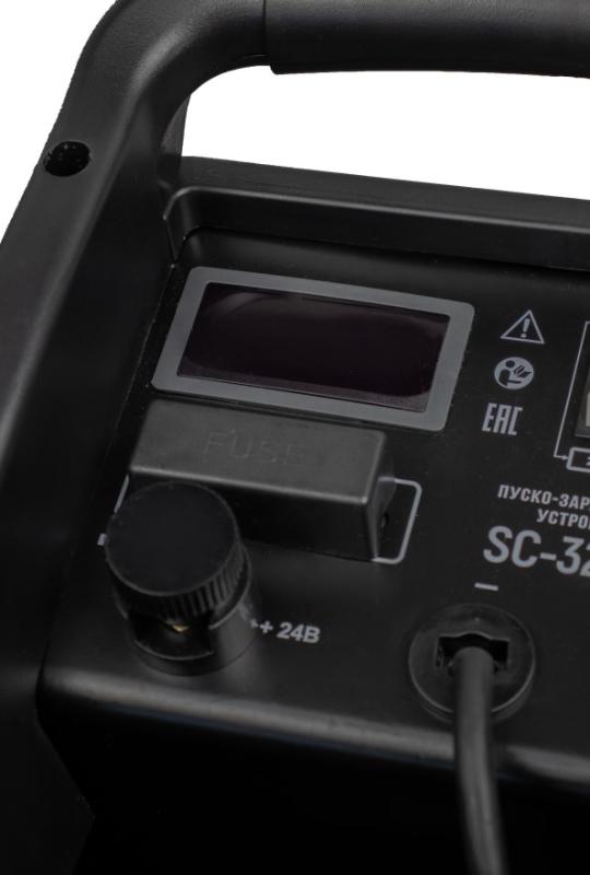 Пуско-зарядное устройство VERTON Energy SC-320 (напр.сети 230/50 В/Гц,напр.АКБ 12/24В,емкость зар. АКБ (мин/макс)20-500 Ач,макс. ток зарядки/запуска 45А/240А,WET,12В потр.мощн.1,92/3,84кВт,5 реж. зар,IP20)