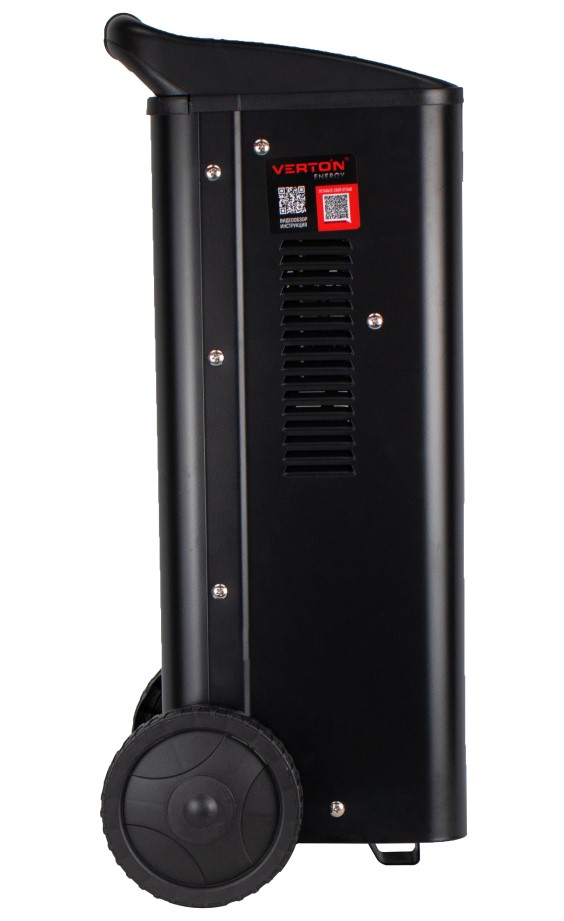 Пуско-зарядное устройство VERTON Energy SC-320 (напр.сети 230/50 В/Гц,напр.АКБ 12/24В,емкость зар. АКБ (мин/макс)20-500 Ач,макс. ток зарядки/запуска 45А/240А,WET,12В потр.мощн.1,92/3,84кВт,5 реж. зар,IP20)