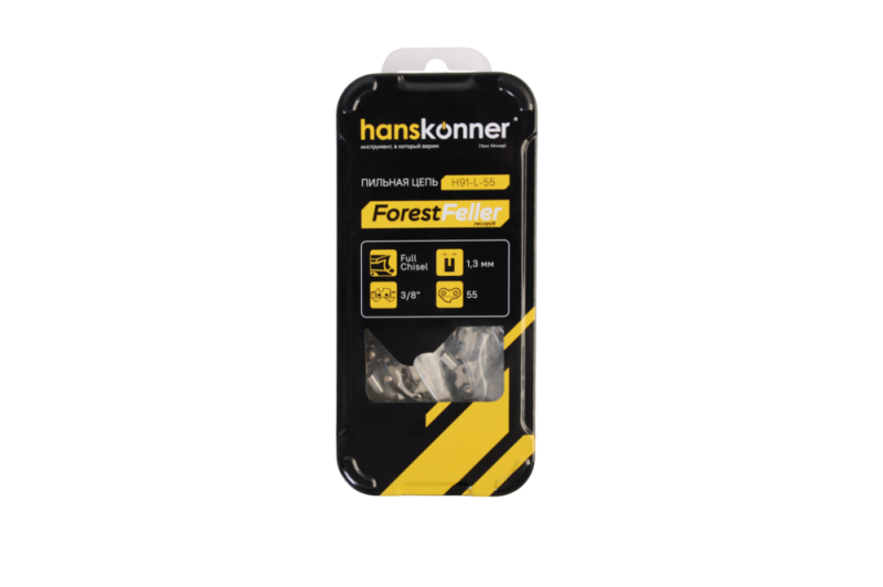 Цепь 3/8&amp;ampquot-1,3 мм -55 зв., квадратный зуб, Hanskonner