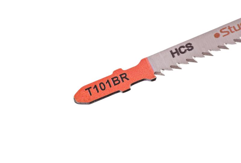 Пилки для лобзика по дереву T101BR, 5 шт, 100х75мм, шаг зуба 2,5мм, обратный зуб, HCS, Sturm!