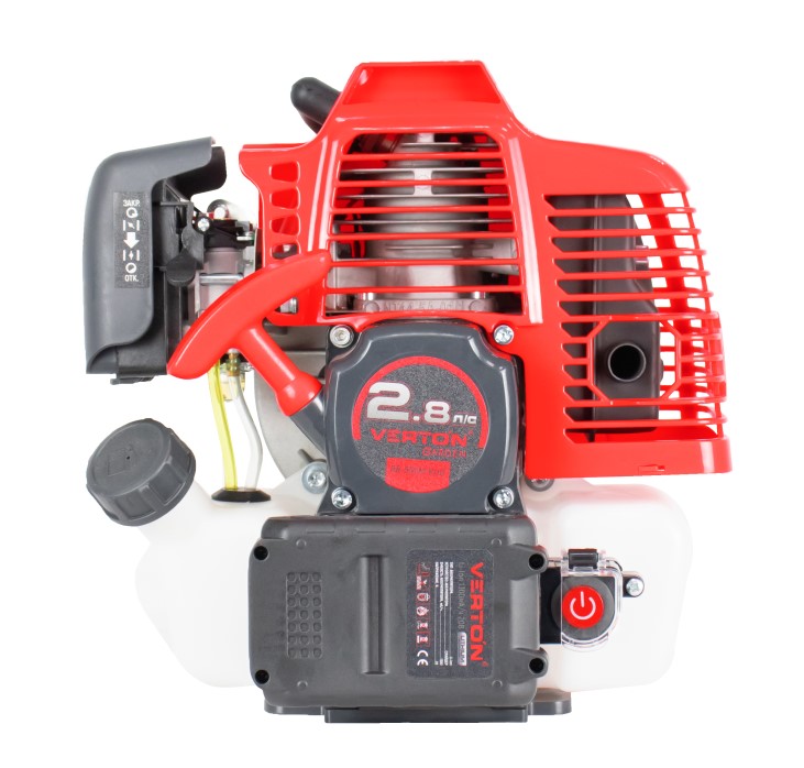 Триммер бенз. VERTON garden BR-560M Professional (Электрозапуск, V двигателя 56 см3,мощность 2.8 л.с./2.1 кВт,профессиональный ранец,цельная штанга,диск 40т,катушка) + Диск для триммера VERTON DOUBLE MOWING TD02 (внеш. Ø 255 мм, посад. Ø 25.4 мм, 40