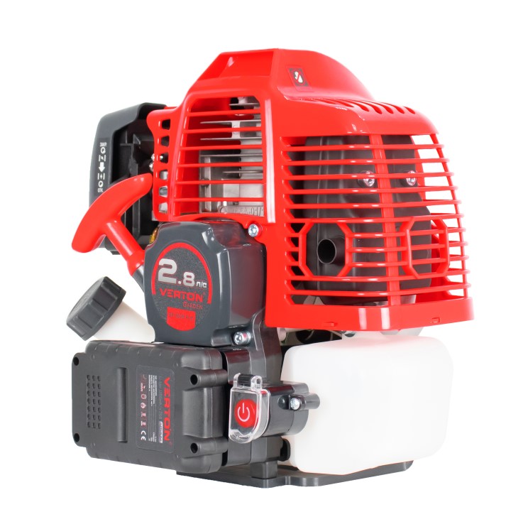 Триммер бенз. VERTON garden BR-560M Professional (Электрозапуск, V двигателя 56 см3,мощность 2.8 л.с./2.1 кВт,профессиональный ранец,цельная штанга,диск 40т,катушка) + Диск для триммера VERTON DOUBLE MOWING TD02 (внеш. Ø 255 мм, посад. Ø 25.4 мм, 40