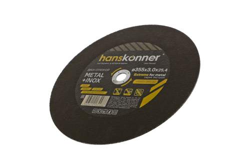 Диск отрезной по металлу 355х3,0х25.4 Hanskonner