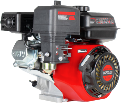 Двигатель VERTON GARDEN BS-168F/20D (196 см3,4.8кВт/6.5л.с,Ø вала 20мм (шпонка), 13,2/3600 Н*м/(об/мин), V 3.6 л., ручн. зап., выкл., распредвал сталь, автопрерыватель с датчиком уровня масла, крышка бака винт, фильтр комбин. (бумага+паралон), прорез
