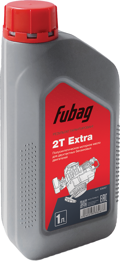 Масло моторное полусинт. для 2-хтактных бензиновых двигателей 1 л FUBAG 2T Extra