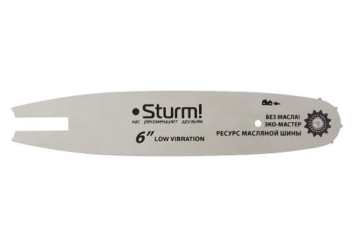 Пильная шина 6&ampquot паз 1,1 мм, 1/4&ampquot, 37 зв Sturm! Для CSC1804