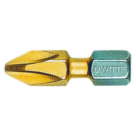 Бита Bitflex 1/4" титан  РН2х25 мм /WITTE