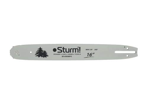 Пильная шина 16&ampquot Sturm! Паз 1,3мм, 3/8&ampquot, 57зв, хвостовик PO (OREGON K041/A041)