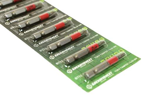 Биты t15x50мм, Torx Tamper, сталь S2, 10шт ЛЕНТА, БОЕКОМПЛЕКТ