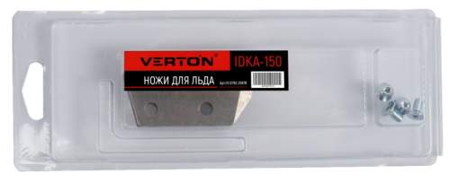 Ножи для льда VERTON IDKA-150 (2 ножа, прямой, монтажный шаг ножей 28мм, болт М5 - 4шт, шаг резьбы 0,8мм)