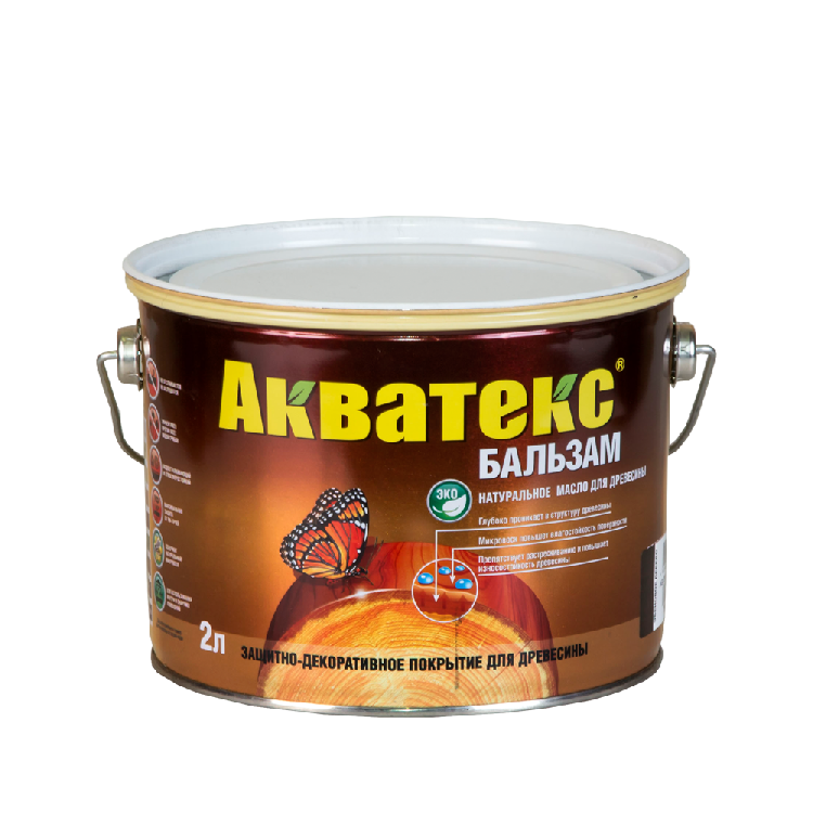 Бальзам-Акватекс, натуральное масло для древесины 2,0 л (б/цветн.)//Рогнеда