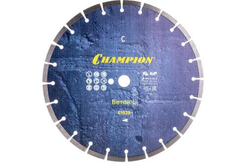 Диск алмазный CHAMPION бетон L 350/25,4/10 Concremax (старый бетон, ж/б с наполн.сред.тв)