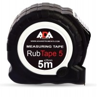 Рулетка ударопрочная ADA RubTape 5 с полимерным покрытием ленты (сталь, с двумя СТОПами, 5 м*25мм)