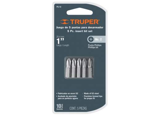 Набор бит Philips 25 мм, 5 шт. Р5-12/TRUPER