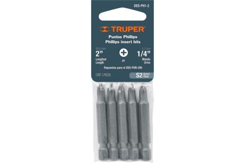 Набор бит Philips 51 мм, 5 шт. DES-PH1-2/TRUPER