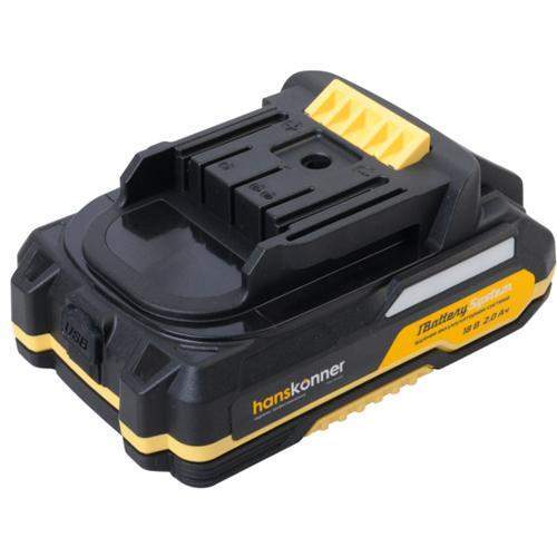 Аккумулятор Hanskonner PLATINUM 18 В, 1BatterySystem, 2.0 Ач, USB-разъем, блистер/Hanskonner