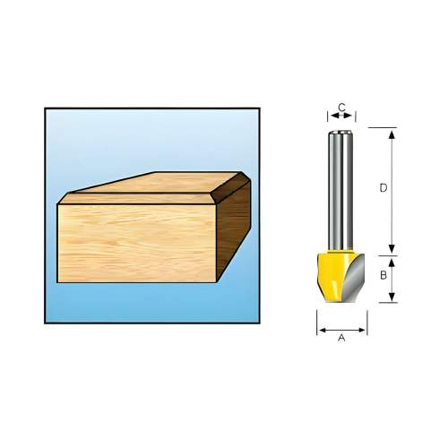 MAKITA Фреза конц. фасочная 12,7х12,7х8х32х2Т, 22°