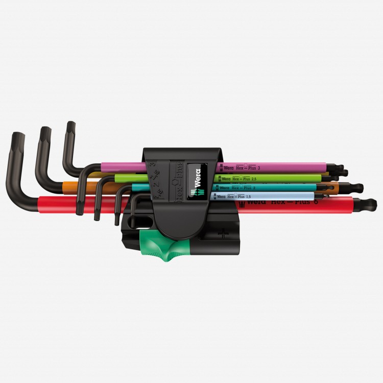 Набор Г-образных ключей, метрических WERA 950 SPKL/7B SM Multicolour Magnet BlackLaser
