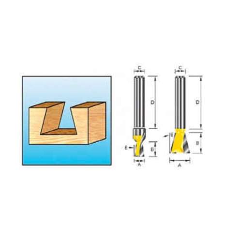 MAKITA Фреза лас/хв 6,35х7,94х8х32х2Т