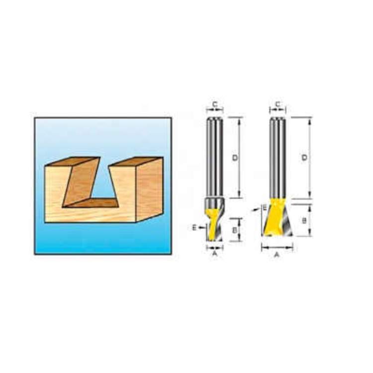 MAKITA Фреза лас/хв 6,35х7,94х8х32х2Т