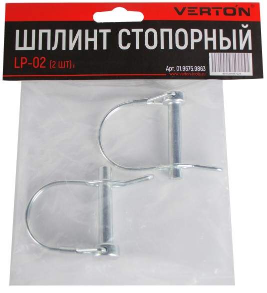 Шплинт стопорный Verton LP-02 (1уп/2 шт)