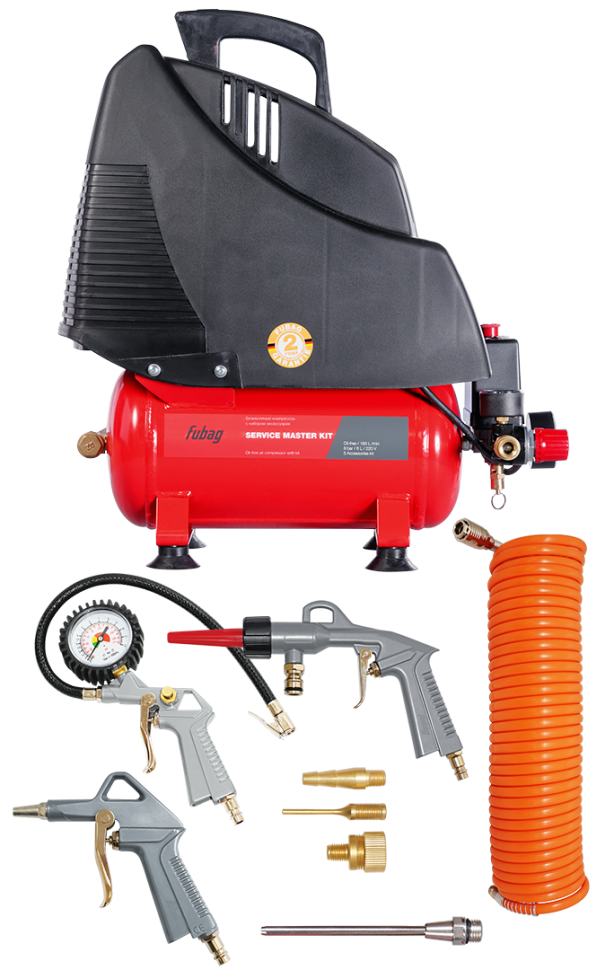 Компрессор SERVICE MASTER KIT+6 (OL 195/6 + 6 предмета)//FUBAG