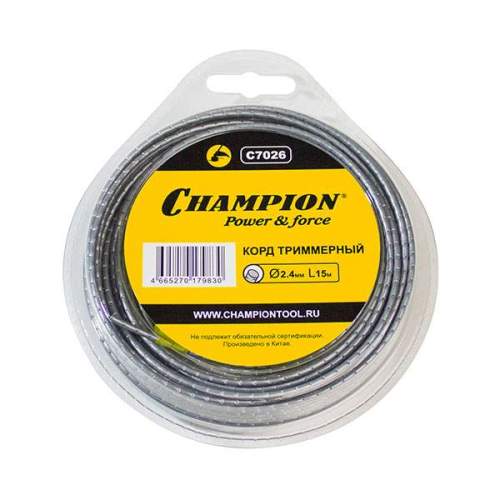 Корд триммерный Champion Round Pro 2.4мм *15м