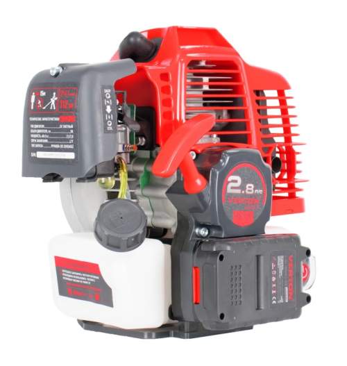 Триммер бенз. VERTON garden BR-560M Professional (Электрозапуск, V двигателя 56 см3,мощность 2.8 л.с./2.1 кВт,профессиональный ранец,цельная штанга,диск 40т,катушка) + Диск для триммера VERTON DOUBLE MOWING TD02 (внеш. Ø 255 мм, посад. Ø 25.4 мм, 40